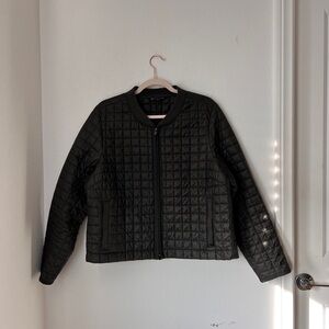 Athleta‎ Dark Green Softshell Lightweight Full Zip Jacket Women’s Size Large